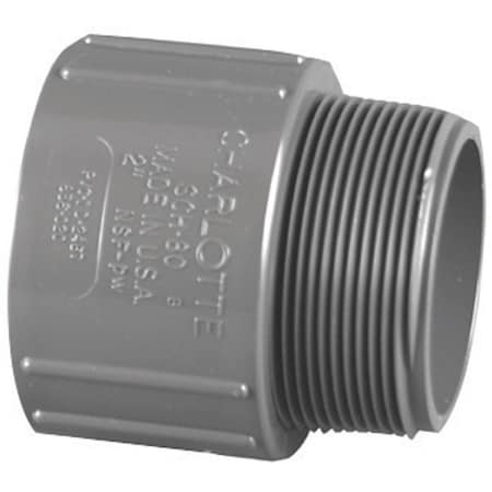 Charlotte Pipe And Foundry Charlotte Pipe Schedule 80 2 in. Slip X 2 in. D MPT PVC Pipe Adapter 1 pk PVC 08109 1600